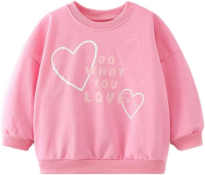 Save 20% Toddler Girl Sweatshirt Crewneck Pullover Cotton Kids Fall Outfits 2-7T